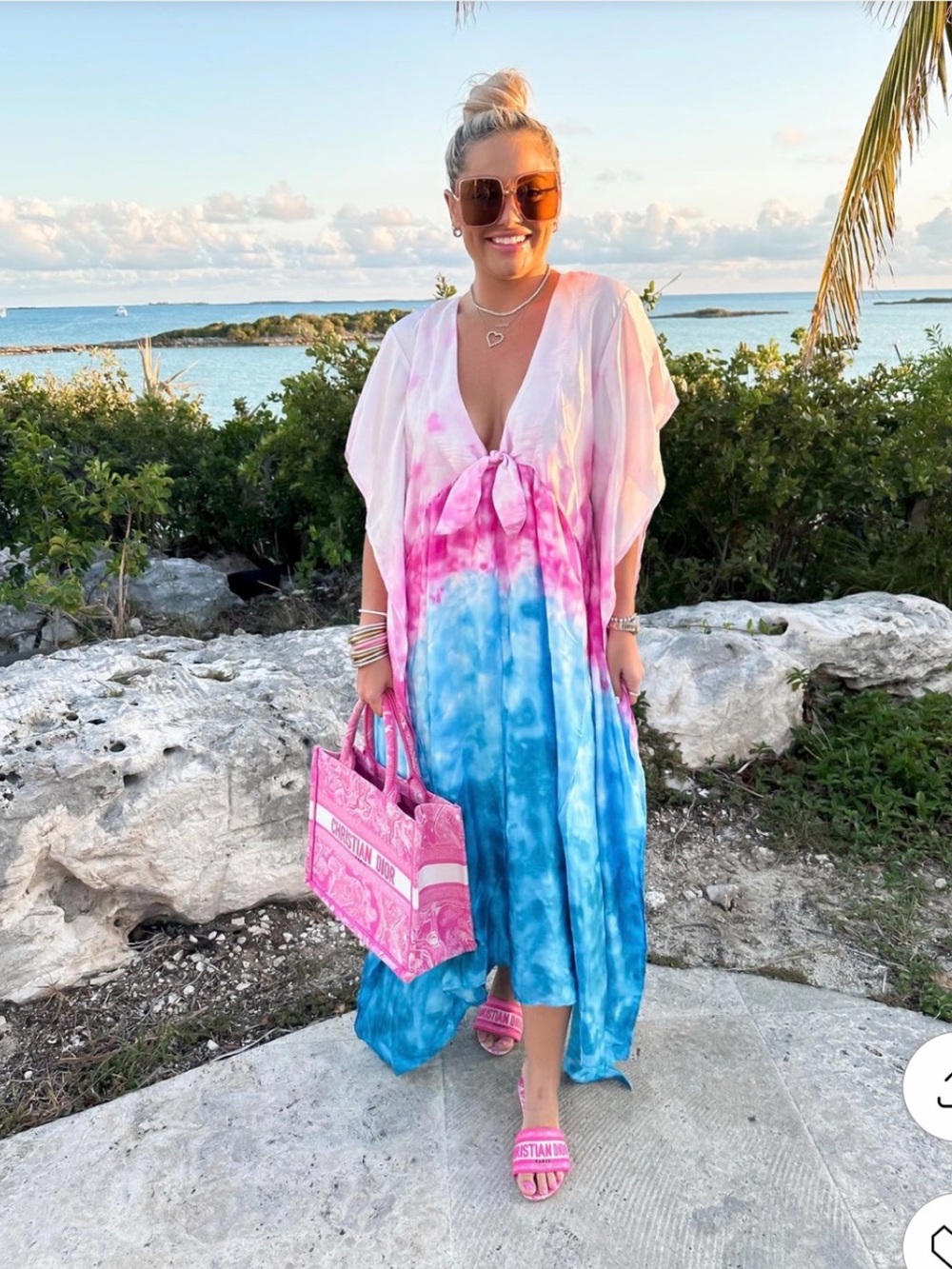 MAMIE CAFTAN MAXI DRESS - SHORELINE SZ S